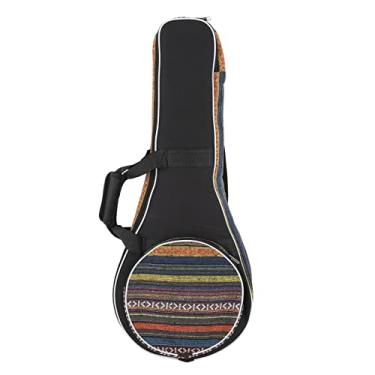 Imagem de Bolsa de bandolim com estilo étnico, alça de ombro portátil de tecido Oxford, ajustável, engrossada para acessórios de instrumentos musicais