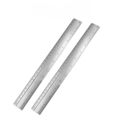 Imagem de RéGua de Metal de 30 Cm (MilíMetros e Polegadas)(2PCS)
