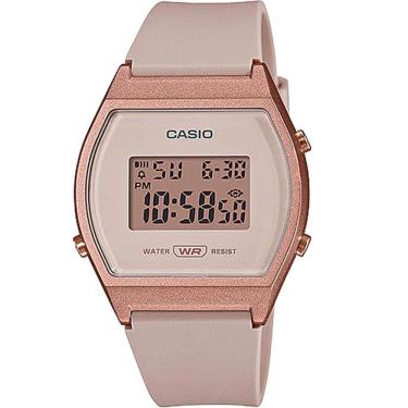 Imagem de Relógio Feminino Casio Vintage Digital Rosa Pulseira Silicone Lw-204-4Adf