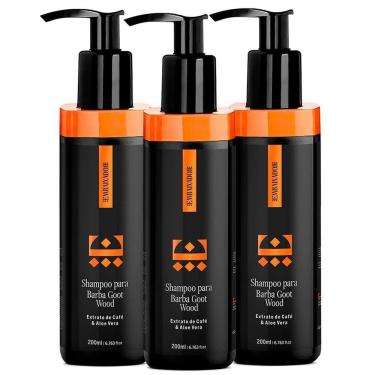 Imagem de Kit 03 Shampoo Para Barba Goot Wood Embaixador 200Ml