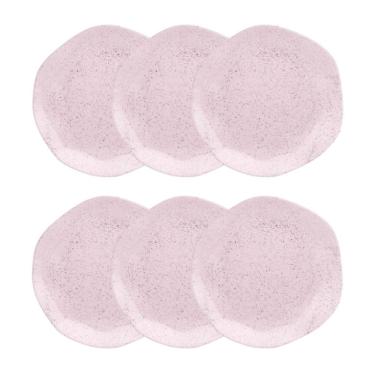 Imagem de Conjunto 6 Pratos De Sobremesa 21,5 Cm Ryo Pink Sand Porcelana Oxford