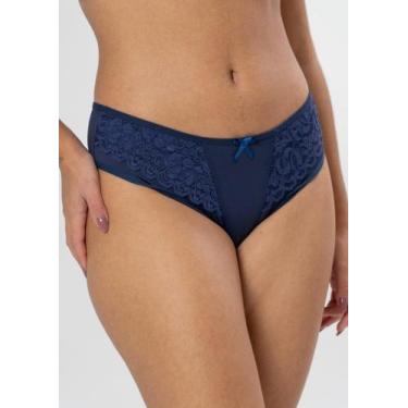 Imagem de Calcinha Tradicional de Microfibra com Detalhe em Renda - Gimara, GG, 