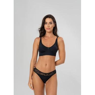 Imagem de Conjunto Sutiã Sem Bojo e Calcinha Tradiciona de Microfibra - Gimara, 