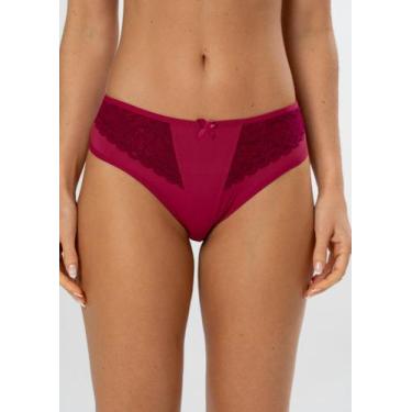 Imagem de Calcinha Tradicional de Microfibra com Detalhe em Renda - Gimara, GG, 