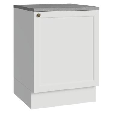 Imagem de Balcão de Cozinha 60 cm 1 Porta Branco Vik Madesa