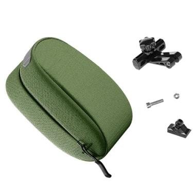 Imagem de simhoa Bolsa de selim de bicicleta, bolsa de selim de bicicleta à prova d'água com revestimento rígido, de bicicleta para viagens ao ar livre, esportes e, Verde