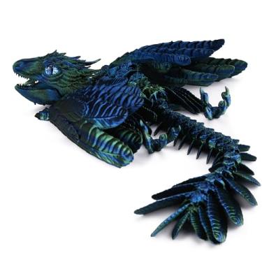 Imagem de Guwewu Feathered Wyvern, 3D Printed Articulated Fidget Dragon - Azurewing