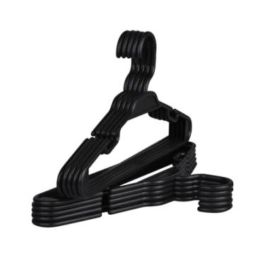 Imagem de Kit de Cabides Infantis para Bebê, Escolha Cores e Quantidades (50, Preto)