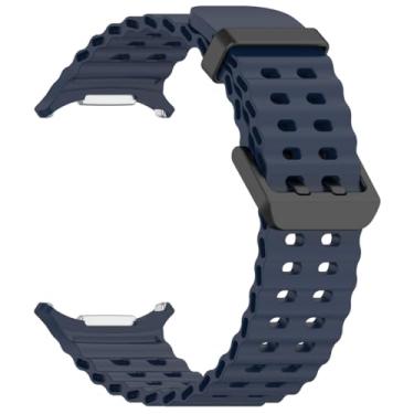 Imagem de Pulseira De Silicone Respirável Mariner Compatível com Watch Ultra 47mm Sm-L705 e Sm-L705F LTE (Azul Escuro)