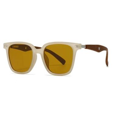 Imagem de Óculos de sol com armação masculina Óculos de sol femininos (amarelo)