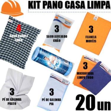 Imagem de Kit Pano Casa Limpa  Chão, Louça, Pia, Móveis, Multiuso 