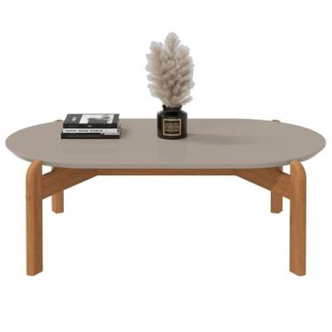 Imagem de Mesa De Centro Oval Colombo Off White Cedro