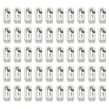 Imagem de Shapenty Berloques espaçadores de letras deslizantes de metal de liga de prata antiga para artesanato, pulseira, colar, pingente, chaveiro, joias, Natal, Ação de Graças, lembrancinhas de casamento