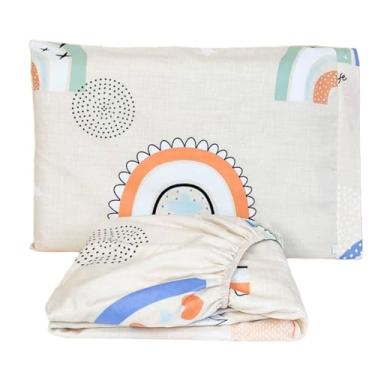 Imagem de Bira mar Baby Lençol P/Cama de Solteiro com Elástico e Fronha Micropercal Poliéster 300 Fios – Infanto Rainbow