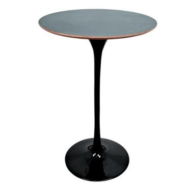 Imagem de Mesa Saarinen Bistrô Fórmica Preta 70cm - Base Preta - mgsaarinen