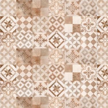 Imagem de Papel de Parede Adesivo Lavável Português Azulejo Tom bege 12m