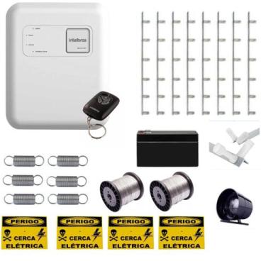Imagem de Kit Cerca Elétrica Intelbras ELC 5001 p/ Até 70m de Muro com Hastes e 