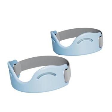 Imagem de harayaa 2 peças patela joelheira proteção patelar estabilizador portátil joelho patelar estabilizador para vôlei ciclismo tênis fitness, Azul