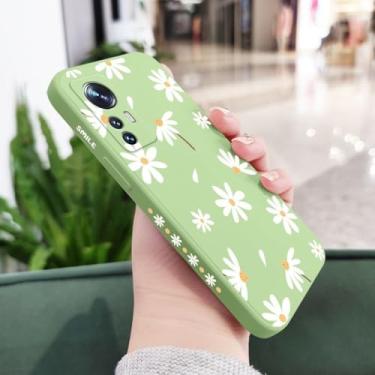 Imagem de Capa de celular com estampa de margaridas lisas para Xiaomi 15 14T 14 13 13T 12 11 Ultra 12T 10T 11T Pro Lite Poco X7 F5 F4 X4 M4 Pro 5G GT, verde claro, para Mi 15 Pro