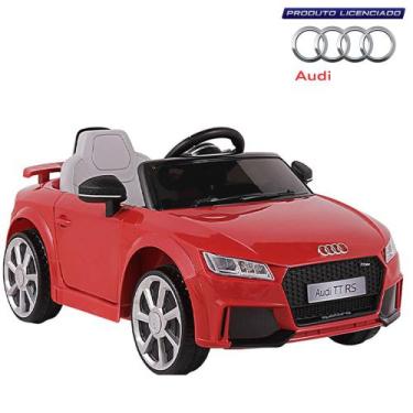 Imagem de Mini Carro Carrinho Elétrico Infaltil Audi TT RS Vermleho Bateria 12v 