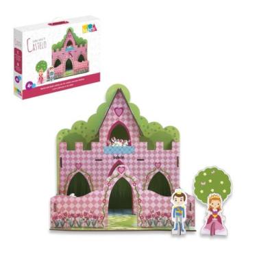 Imagem de Quebra Cabeça Infantil 3d Castelo Princesas Brinquedo Mdf - Babebi
