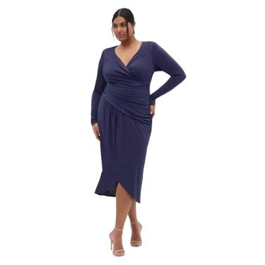 Imagem de City Chic Vestido feminino - Marissa, Azul marino, 25 Plus Size