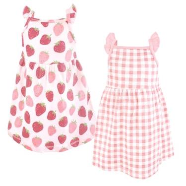 Imagem de Luvable Friends Hudson Baby, vestidos sem mangas, pacote com 2, Coração Berry, 3-6 Meses