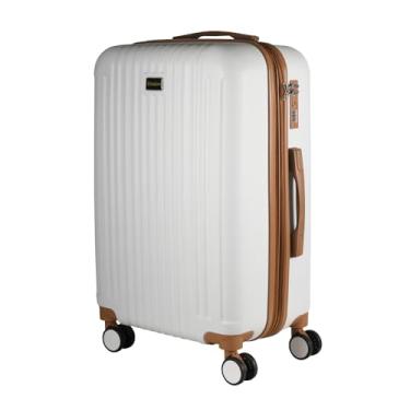 Imagem de Mala Média 23KG Expansível ABS Ultra Leve Giratória Maldivas (Branca)