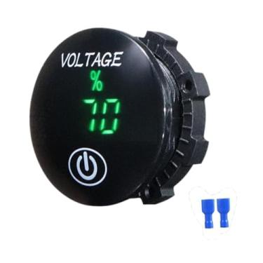 Imagem de shamjina de tensão digital do carro 12V 24V Voltímetro multifuncional de LED resistente Indicador Painel de tensão Tester Testador de Voltímetro, Verde