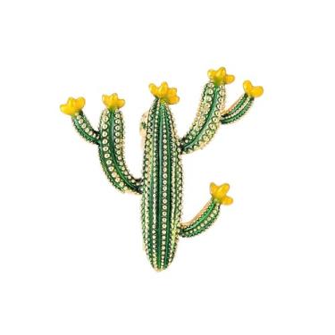 Imagem de Broche de cacto fofo para mulheres, homens, deserto, verde, plantas, design inspirado na natureza, alfinete de lapela delicada, berloque, broche, broche, cachecóis, xale, acessórios de roupas, joias