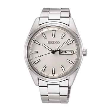 Imagem de SEIKO Relógio masculino Essentials Quartz Silver Dial SUR339P1, Preto, Movimento de quartzo