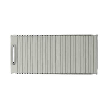 Imagem de KiBcsLic Capa de persiana de correr para console central, porta-copos, zíper, 2046804708, acabamento para porta-copos, veneziana deslizante para W204 W212, Cinza