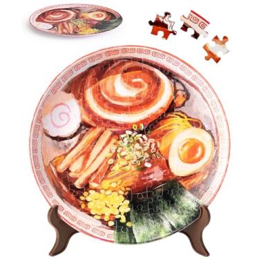 Imagem de PieceRelax Prato Quebra-Cabeça 3D Com 124 Peças - Molho De Soja Chashu Ramen - Presente Exclusivo E Decoração Para Casa Com Peças De Quebra-Cabeça De Plástico [Pl1012]
