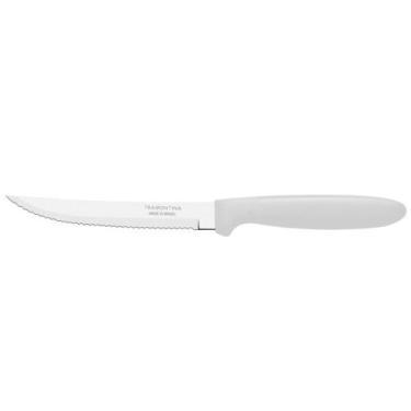 Imagem de Kit 12 Faca Churrasco Tramontina Ipanema Inox Branco 5"