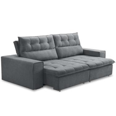 Imagem de Sofá Retrátil Reclinável Para Sala 3 Lugares 240cm Neruda F04 Veludo C