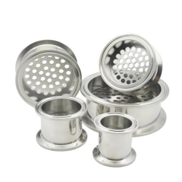 Imagem de Placa De Filtro De Aço Inoxidável Sanitário SS304 Para Fabricação De Cerveja, Braçadeira Tripla De 1,5" 2" 3" 4" 6", Fácil De Limpar, Para Uso Doméstico E Comercial – 1 Peça(2.5 inch)