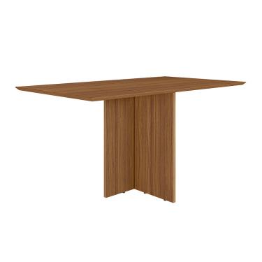Imagem de Mesa de Jantar 160cm Helo Poliman Móveis - Carvalho