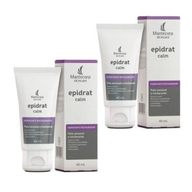 Imagem de Kit 2 Hidratante Facial Epidrat Calm Mantecorp 40g Cada