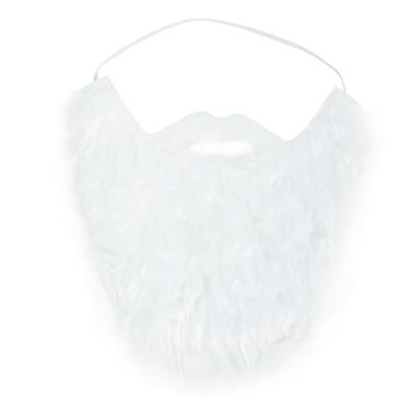 Imagem de GNCoards Fantasia de barba falsa, fantasia de barba e bigode festa cosplay de Halloween para adultos, homens e mulheres (branco)