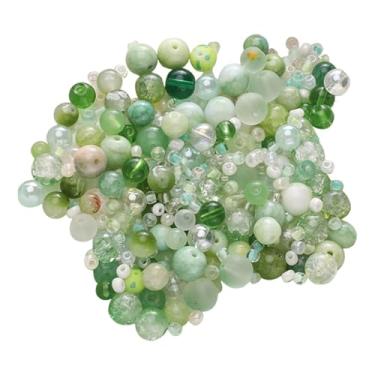 Imagem de UGPLM Kit de contas para fazer joias Kit de fazer colar de contas Pulseira faça você mesmo Cores misturadas Suprimentos de joias faça você mesmo para, Verde