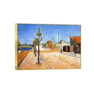 Imagem de Pintura famosa de arte de parede em tela para decoração de casa - pôster com moldura dourada de luz solar e impressões para sala de estar 70 x 100 cm 27 x 39 pol