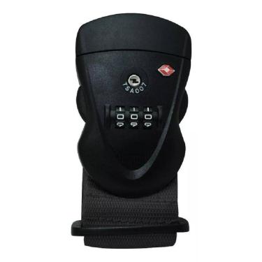 Imagem de Cadeado Cinta Tsa Com Senha Para Mala De Viagem Preta