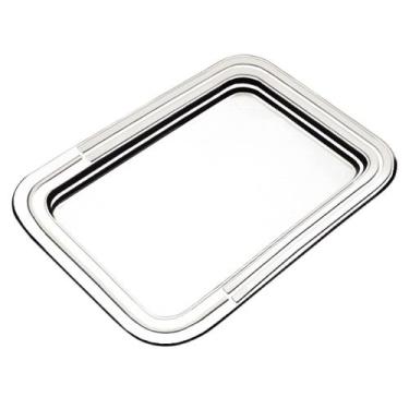 Imagem de Bandeja Ciclo Retangular Tramontina em Aço Inox 42x30 cm, Prata