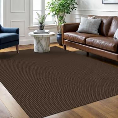 Imagem de Ivissy Tapete trançado 1,5 x 1,8 m, lavável para sala de estar, quarto, com suporte de borracha, boho, sala de jantar, tapete de algodão para sala de estar, tapete de chão para berçário, sala de