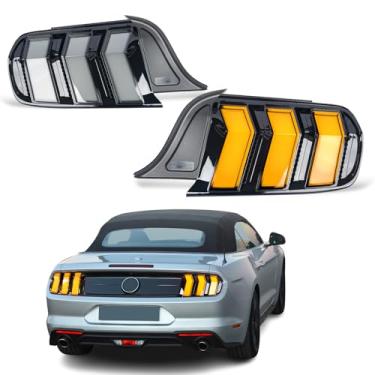 Imagem de Archaic Conjunto de luzes traseiras compatível com Ford Mustang Shelby GT350 GT500 2015-2023, lâmpada traseira de LED com animação de partida e seta sequencial