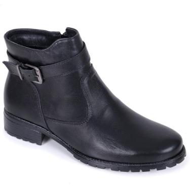 Imagem de Ankle Boot feminino em couro Inverno 2024 Basica atemporal Quentinha I