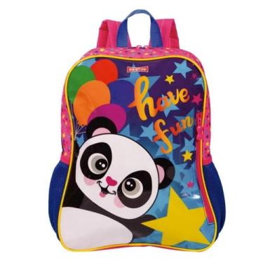 Imagem de Mochila Escolar Infantil Costas Reforçada Urso Panda - Sestini