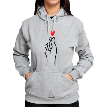 Imagem de Moletom Feminino Com Capuz Bolso Canguru Mão Tumbler- Trajano Store, C