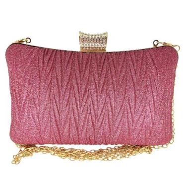 Imagem de Bolsa clutch feminina brilhosa festa madrinha balada luxo - Glamour, C