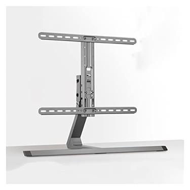 Imagem de Suporte para monitor de TV, base universal de TV, suporte de TV ajustável em altura de mesa 94.0 cm-190.5 cm, suporte giratório para TV de metal, suporta até 40 kg, suporte de TV VESA máximo 600 x 400